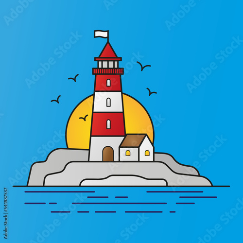 lighthouse on the island