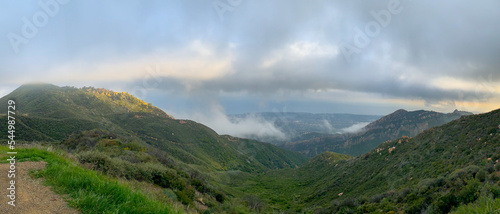 Santa Barbara from East Camino Cielo Road on Foggy Day