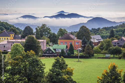 View on Kamenicky Senov town in Czech Republic photo