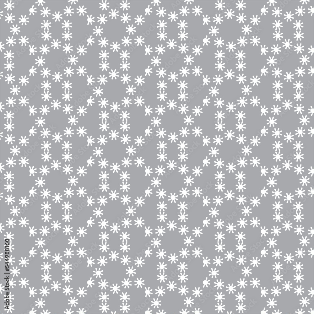 seamless pattern with snowflakes GREY WHITE