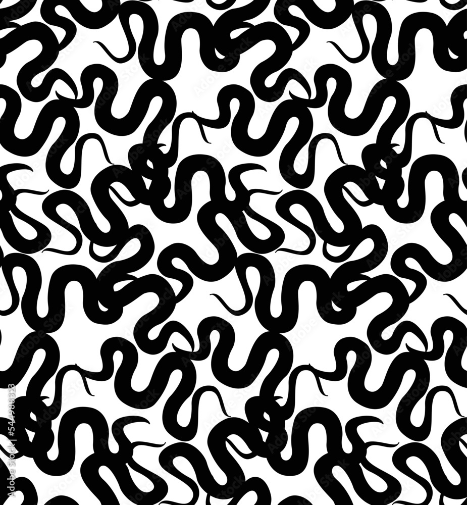 Abstract Snake Swirl Stripes Seamless Monochrome Minimalist Pattern Trendy Fashion Colors Perfect for Allover Fabric Print or Wrapping Paper