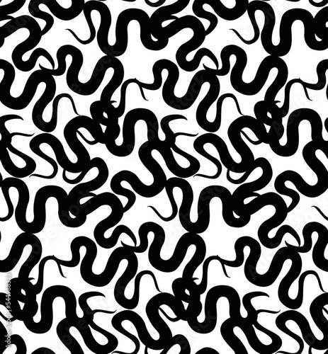 Abstract Snake Swirl Stripes Seamless Monochrome Minimalist Pattern Trendy Fashion Colors Perfect for Allover Fabric Print or Wrapping Paper