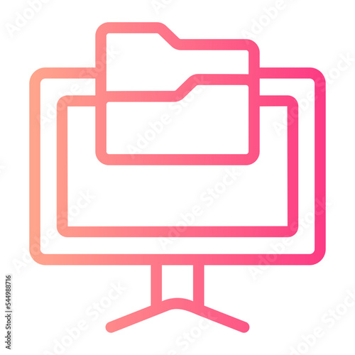 backup copy gradient icon