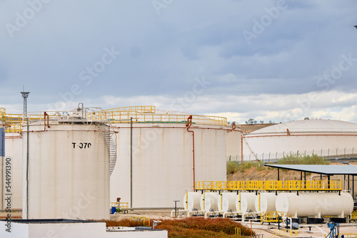 Oil and glp gas deposits industry pipelines and compressors oil and gas storage plant photo