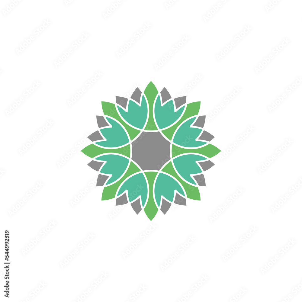 Decorative flower logo design concept Decorative flower logo design concept