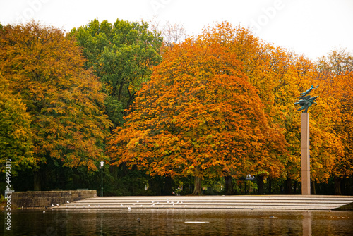 Pildamsparken park in autumn in Malmo, Sweden photo