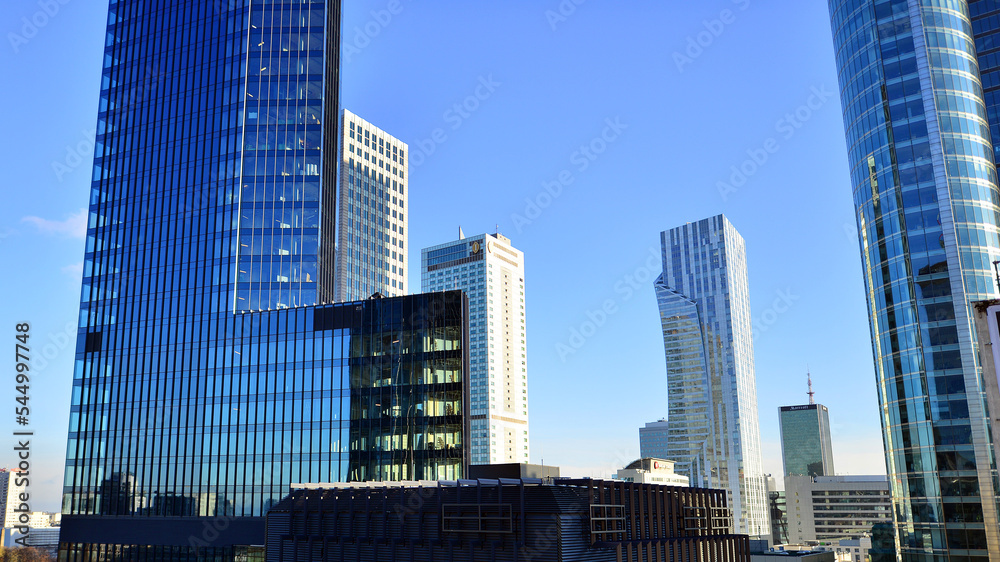 Fototapeta premium Skyscrapers in the financial district of downtown