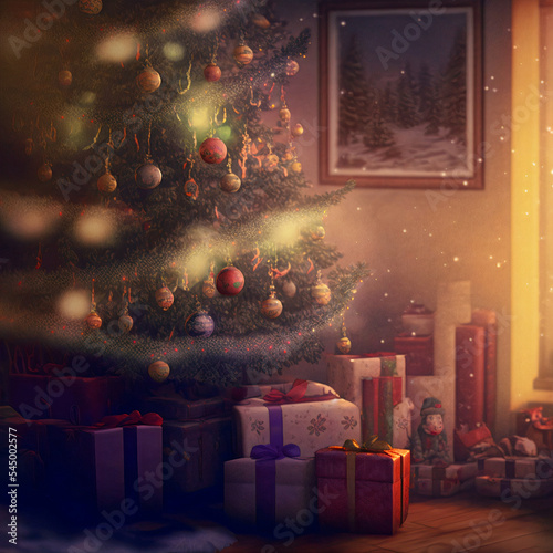 Cozy Christmas Night made with AI