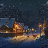 Snowy Winter Night made with AI