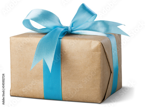 Photographie Gift box with a ribbon bow