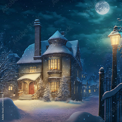 Snowy Winter Night made with AI