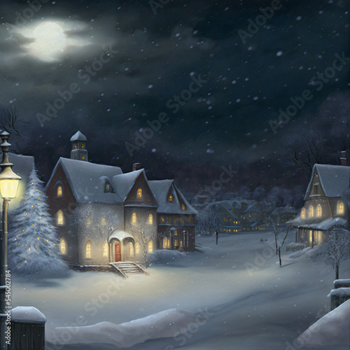 Snowy Winter Night made with AI