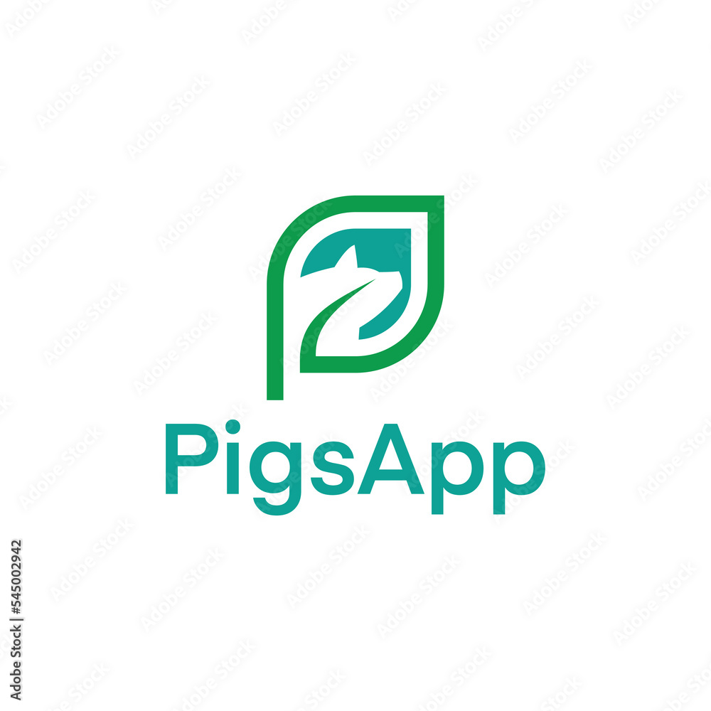 pig and leaf,icon,line art,illustration,,silhouette for agriculture pig and leaf,icon,line art,illustration,,silhouette for agriculture