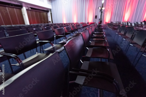 Chairs in the conference hall