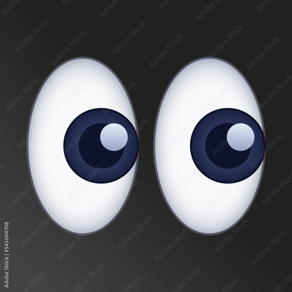 Pair of eyes vector emoji icon design. Isolated Pervy eyes, shifty eyes sign design. Pair of eyes vector emoji icon design. Isolated Pervy eyes, shifty eyes sign design.