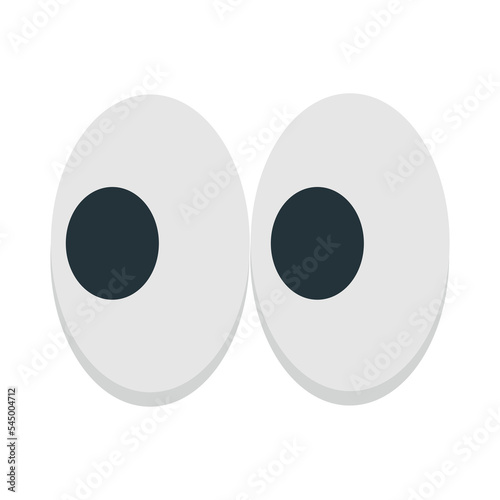 Pair of eyes vector emoji icon design. Isolated Pervy eyes, shifty eyes sign design.