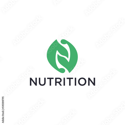 Letter N Logo With muscular shape. Fitness Gym logo.