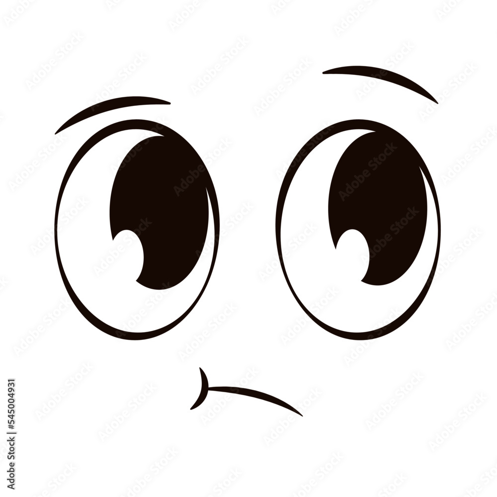 White doubt expression face avatar Vector White doubt expression face avatar Vector