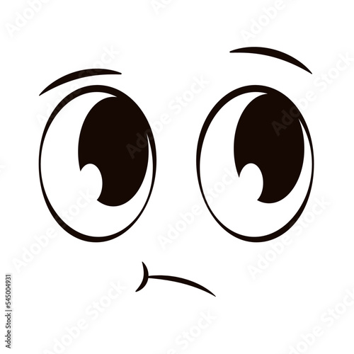 White doubt expression face avatar Vector