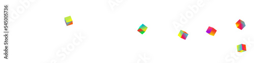 Rainbow Box Vector White Panoramic Background.