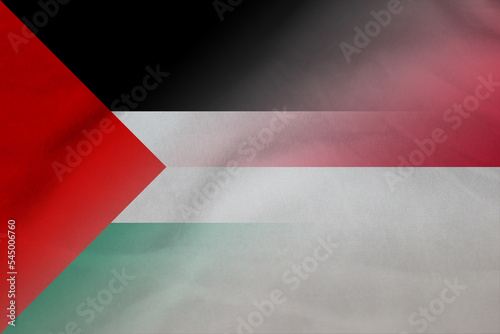 Palestinian National Authority and Singapore national flag international contract SGP PSE photo