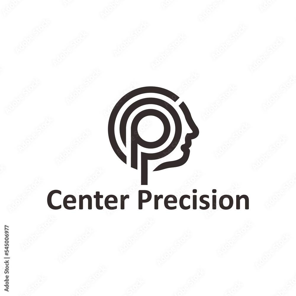 letter cp with head people logo design letter cp with head people logo design
