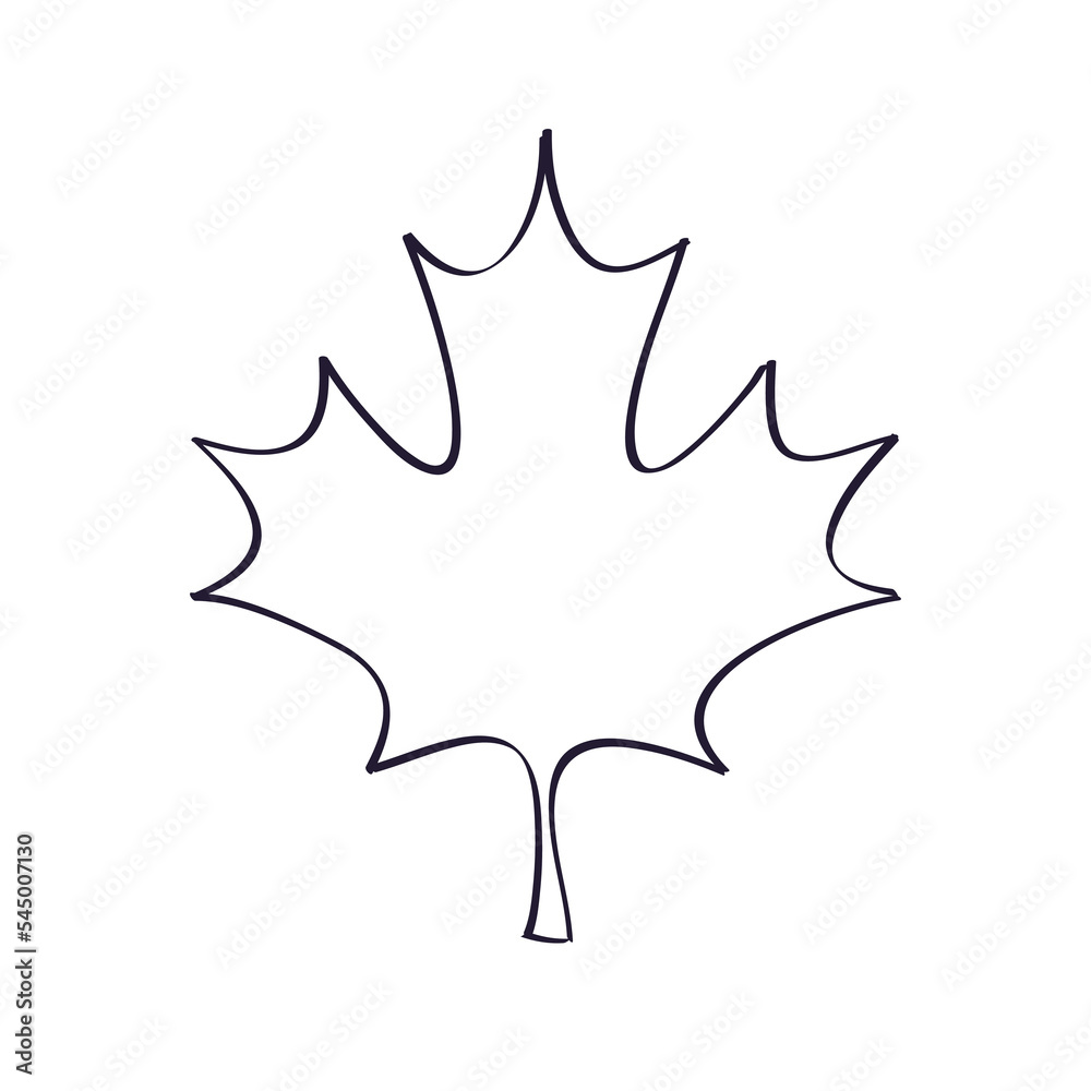 Canadian maple leaf icon doodle line vector illustration Canadian maple leaf icon doodle line vector illustration