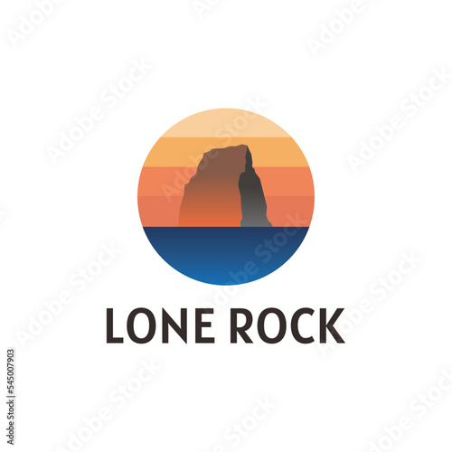 Illustration of the lone rock emblem patch logo