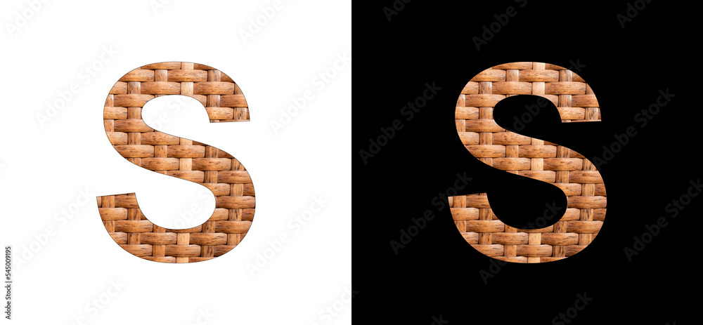 Alphabet Letter S - Synthetic Rattan Background Alphabet Letter S - Synthetic Rattan Background