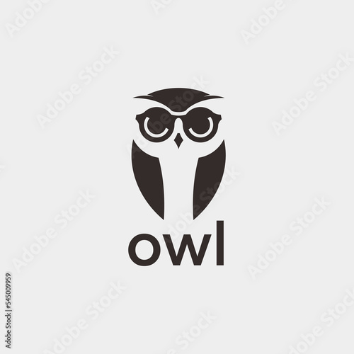 black owl logo design