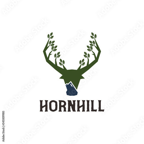 deer horn hill logo design photo