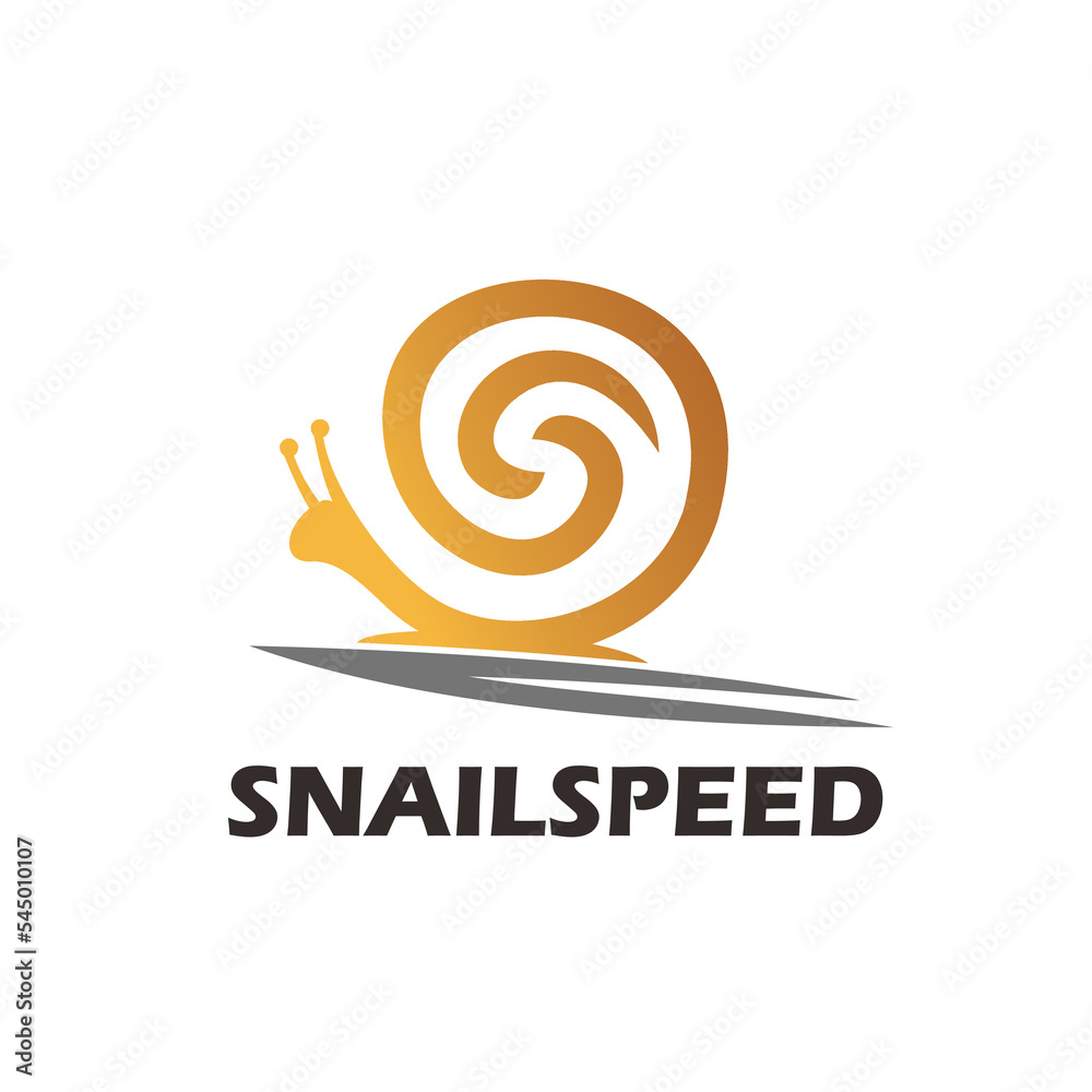 snail speed modern logo design snail speed modern logo design