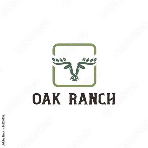 Oak Leaf and Bull Head Logo Concept