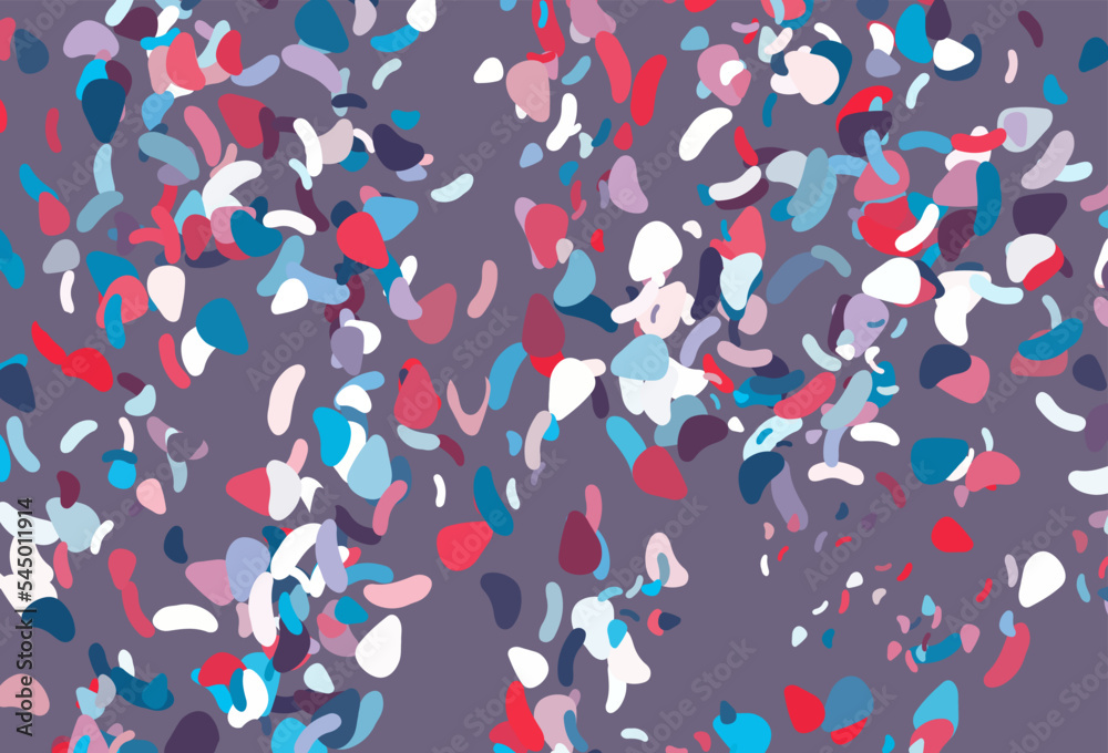 Light blue, red vector template with memphis shapes.