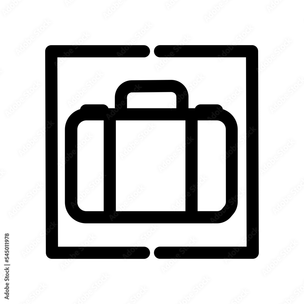 Airport Left Luggage Security Sign Terminal Icon Airport Left Luggage Security Sign Terminal Icon