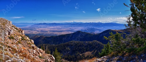 Deseret Peak views hiking by Oquirrh Mountain Range Rocky Mountains, Utah. United States. © Jeremy