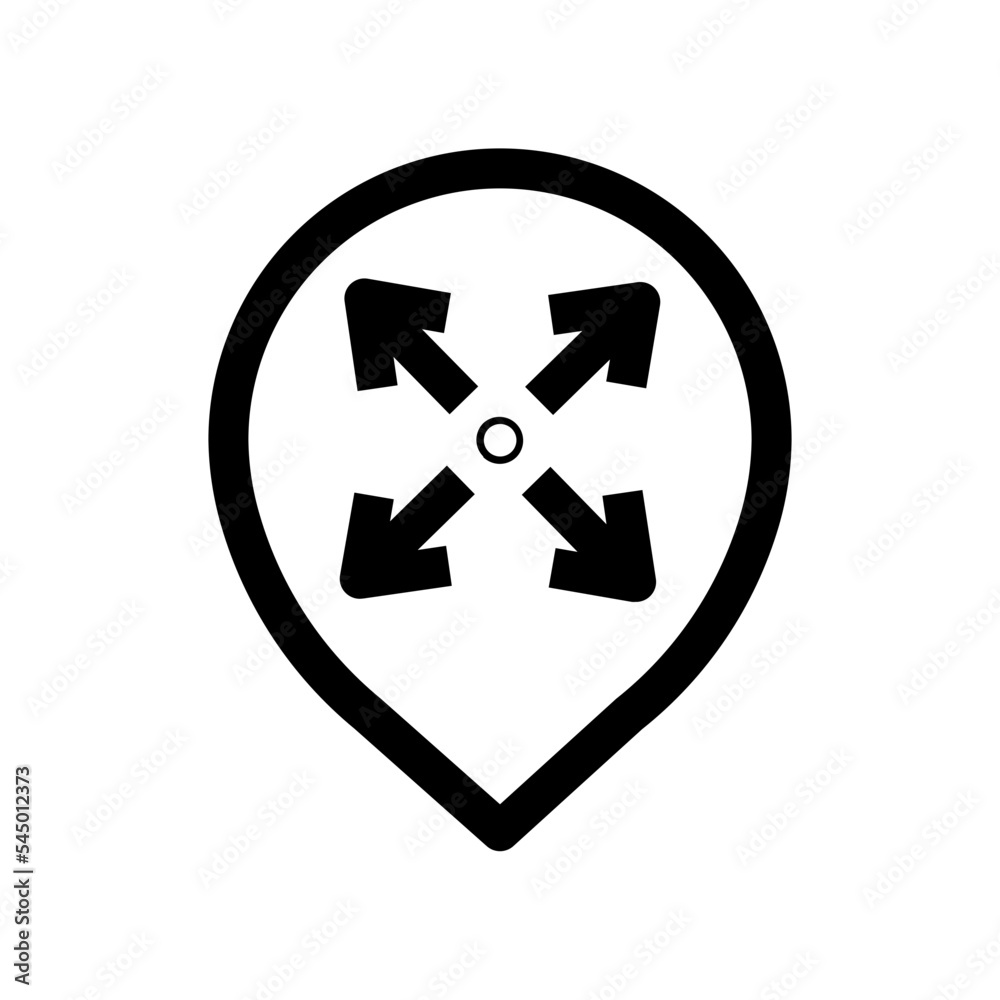 Obraz premium All Style Navigation Pin Map Direction Maps Gps Arrow Icon