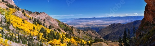 Deseret Peak views hiking by Oquirrh Mountain Range Rocky Mountains, Utah. United States. 