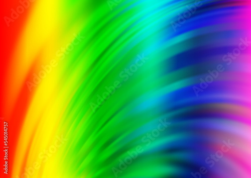 Light Multicolor, Rainbow vector template with bent lines.