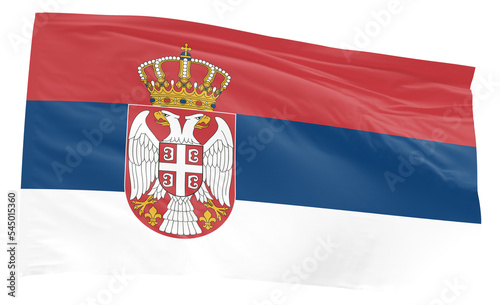 Serbia waving flag transparent background PNG