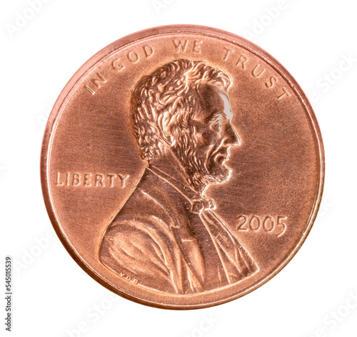 One penny currency money coin photo