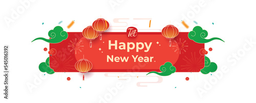Happy new year flat design