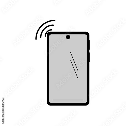mobile phone is ringing. omputer technology concept. Telephone sign. Vector illustration. Stock image.