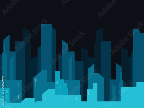 Silhouette skyline illustration