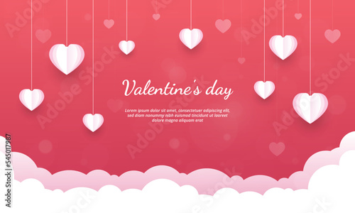 Realistic valentines day background