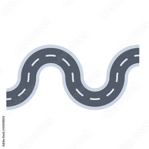 top view road elements vector for creating a route on the navigation map
