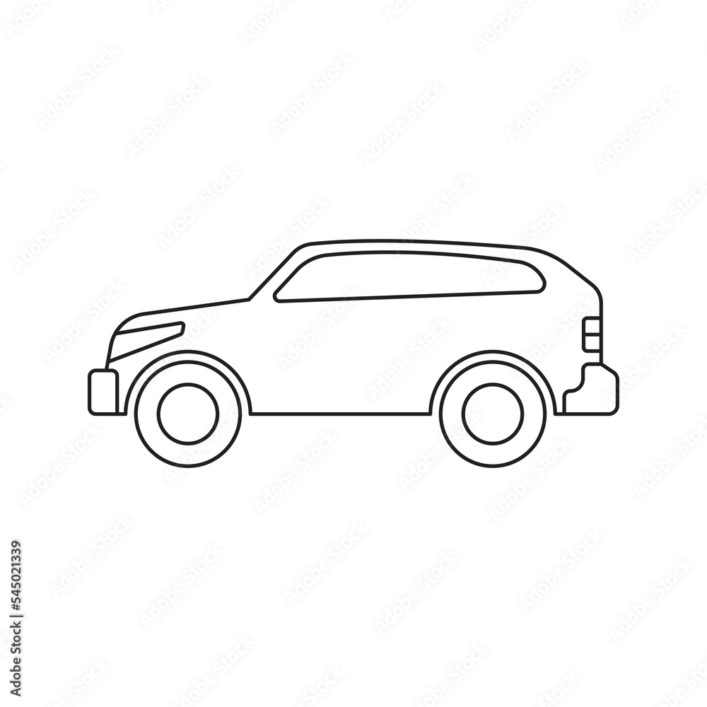 SUV car icon design. isolated on white background. vector illustration