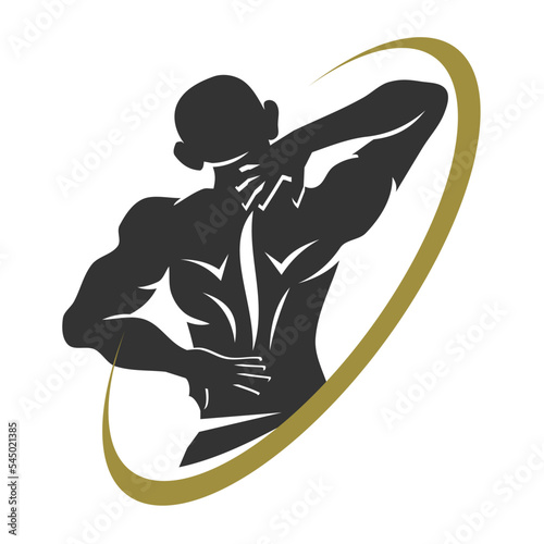 Spine Medical Chiropractic Logo Icon Illustration Brand Identity