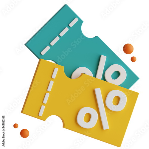 coupon 3d illustration