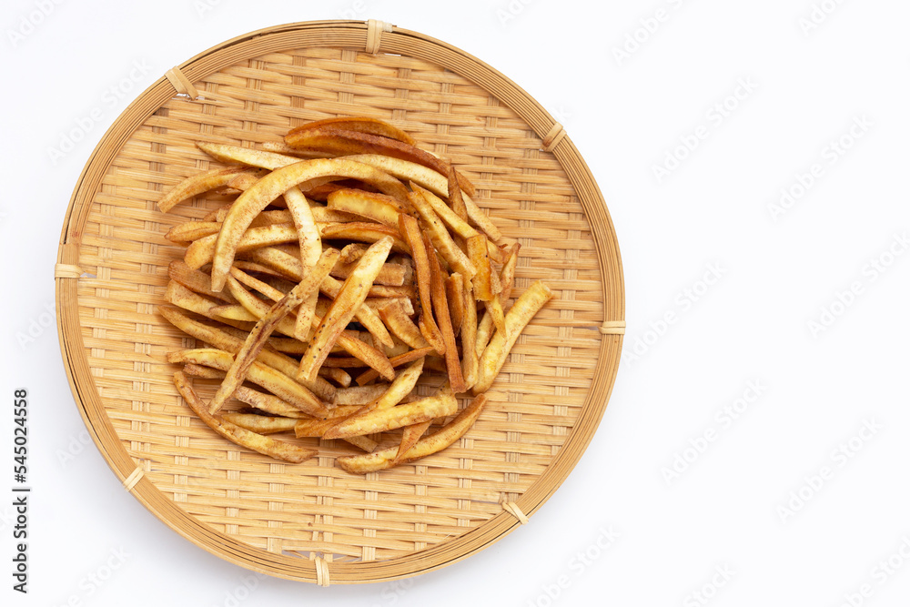 Obraz premium Crispy banana sticks. Fruit snack